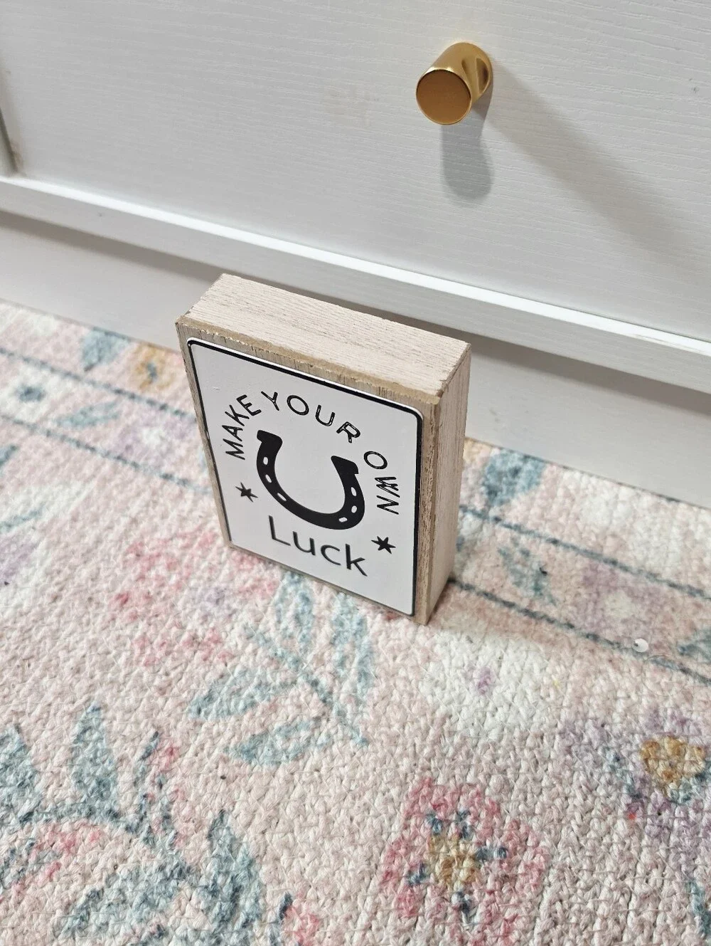 Target Bullseye Playground 2026 Mini Wood Sign - Make Your Own Luck